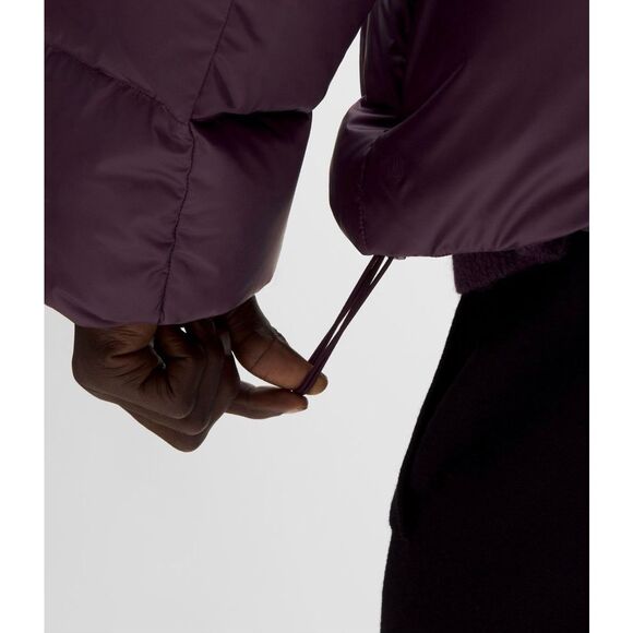 NEW Lululemon Always Down Hooded Puffer Jacket Black Plum Purple Large - Picture 4 of 15